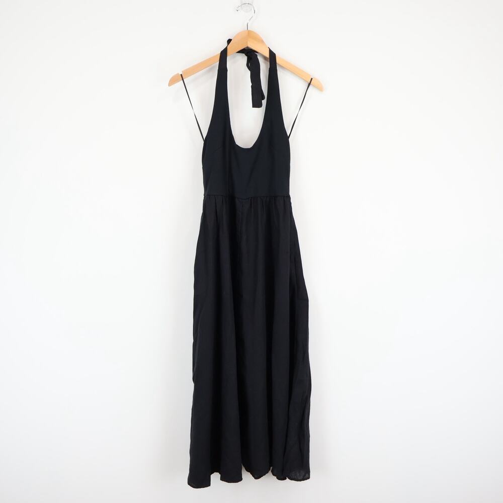 J.Crew Halter Mixy Midi Dress Black Size XXS NWT - Picture 2 of 8
